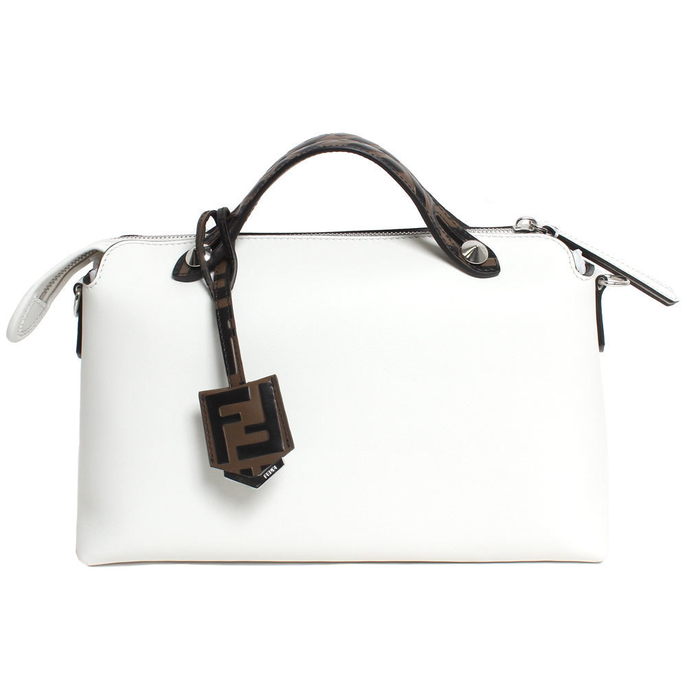 Fendi By The Way Small Bicolor Shoulder Bag Ice White